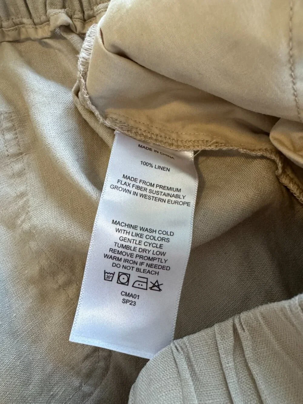 Quince 100% European Linen Pants in Driftwood